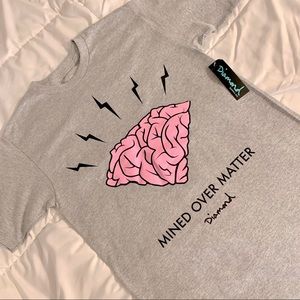 Diamond Supply Co Mined Over Matter T-Shirt Grey S